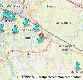 Mappa Via B. Zoni, 43123 Parma PR, Italia (3.11455)