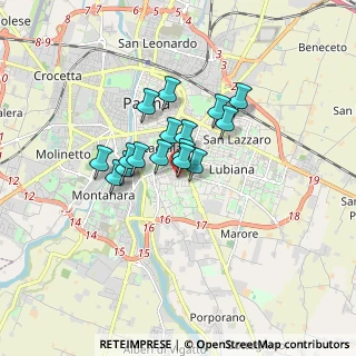 Mappa Piazza A. Maestri, 43123 Parma PR, Italia (1.11688)