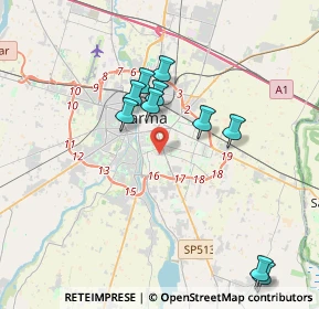 Mappa Piazza A. Maestri, 43123 Parma PR, Italia (4.12364)
