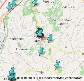 Mappa Via Papa Giovanni XXIII, 14055 Costigliole d'Asti AT, Italia (2.46)