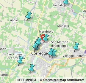 Mappa Via del Campo, 42015 Correggio RE, Italia (1.92917)