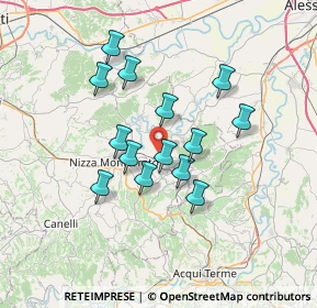Mappa Via Alessandria, 14046 Mombaruzzo AT, Italia (5.77857)