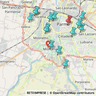 Mappa Via Stefano Bonnot di Condillac, 43125 Parma PR, Italia (2.37733)