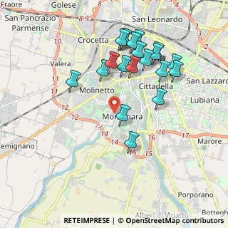 Mappa Via Stefano Bonnot di Condillac, 43125 Parma PR, Italia (1.963)
