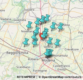 Mappa Via Nuova Ponente, 41012 Carpi MO, Italia (10.085)