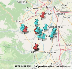 Mappa Via S. Francesco d'Assisi, 10068 Villafranca Piemonte TO, Italia (10.465)