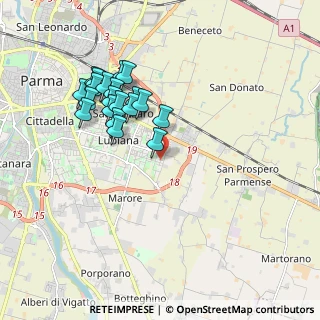 Mappa Via Giovanni Fattori, 43123 Parma PR, Italia (1.799)