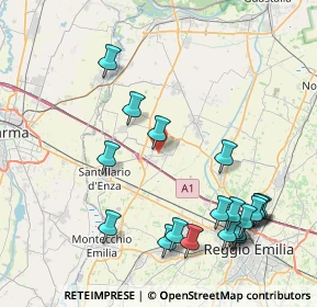 Mappa 42040 Campegine RE, Italia (9.7365)