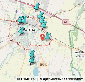 Mappa Largo Brahms, 43123 Parma PR, Italia (4.03083)