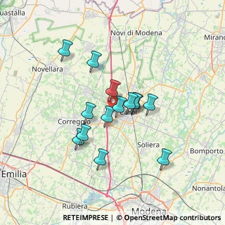 Mappa Via Beniamino Franklin, 41012 Carpi MO, Italia (5.57286)