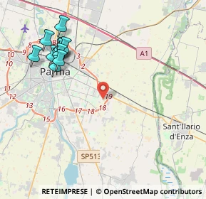 Mappa Via Mario Sironi, 43123 Parma PR, Italia (4.83273)