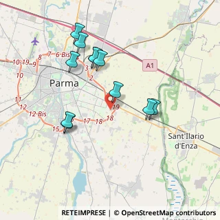 Mappa Via Mario Sironi, 43123 Parma PR, Italia (3.67364)