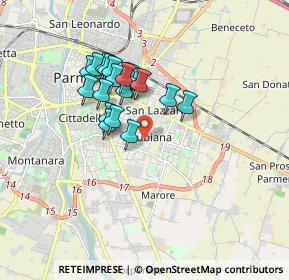 Mappa Largo Ferruccio Parri, 43123 Parma PR, Italia (1.401)