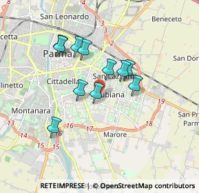 Mappa Via Terracini Umberto, 43123 Parma PR, Italia (1.44091)