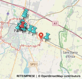Mappa Via Alfredo Tassi, 43122 Parma PR, Italia (3.91706)