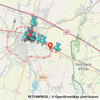 Mappa Via Tazio Nuvolari, 43100 Parma PR, Italia (3.79471)