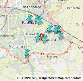 Mappa Largo Flaminio Piccoli, 43123 Parma PR, Italia (1.41455)