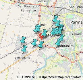 Mappa Via Tito ed Ettore Manzini, 43126 Parma PR, Italia (1.33588)