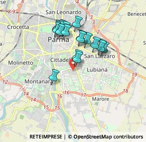 Mappa Via Giuseppe Cenni, 43123 Parma PR, Italia (1.596)