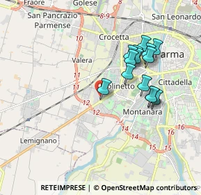 Mappa Via Rapallo, 43126 Parma PR, Italia (1.71071)