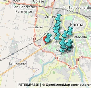 Mappa Via Rapallo, 43126 Parma PR, Italia (1.4785)