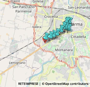 Mappa Via Rapallo, 43126 Parma PR, Italia (1.50333)