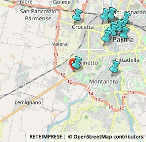 Mappa Via Rapallo, 43126 Parma PR, Italia (2.61385)