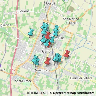 Mappa Via Fontana, 41012 Carpi MO, Italia (1.28111)