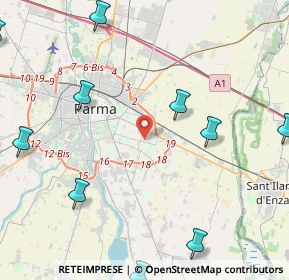 Mappa Via Euclide, 43123 Parma PR, Italia (6.62385)