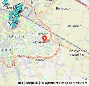 Mappa Via Euclide, 43123 Parma PR, Italia (3.82636)