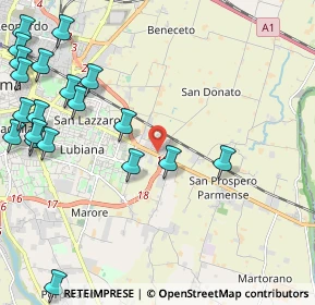 Mappa Via Tazio Nuvolari, 43122 Parma PR, Italia (2.9525)
