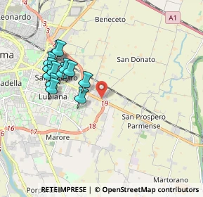 Mappa Via Tazio Nuvolari, 43122 Parma PR, Italia (1.85692)