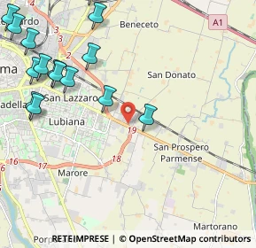 Mappa Via Tazio Nuvolari, 43122 Parma PR, Italia (2.84067)