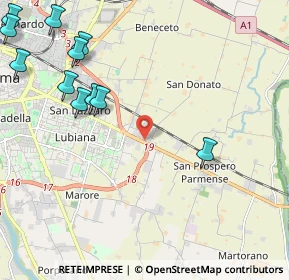 Mappa Via Tazio Nuvolari, 43122 Parma PR, Italia (2.88455)