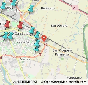 Mappa Via Tazio Nuvolari, 43122 Parma PR, Italia (2.61091)