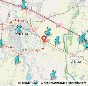 Mappa Via Leopoldo Casanova, 43122 Parma PR, Italia (6.09583)