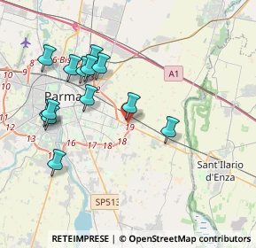 Mappa Via Tazio Nuvolari, 43122 Parma PR, Italia (3.98769)