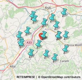 Mappa Via Brigate Garibaldine, 14055 Costigliole d'Asti AT, Italia (6.9665)