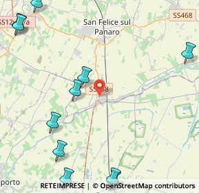 Mappa Via F. Baracca, 41031 Camposanto MO, Italia (6.67077)