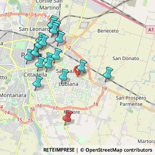 Mappa Via Giuseppe Bertani, 43123 Parma PR, Italia (2.25)