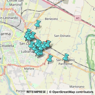 Mappa Via Gaetano Scirea, 43122 Parma PR, Italia (1.384)