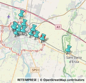 Mappa Via Gaetano Scirea, 43123 Parma PR, Italia (3.96917)