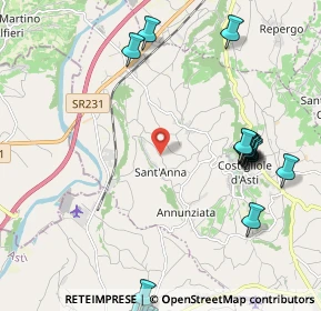 Mappa Strada Boido, 14055 Costigliole D'asti AT, Italia (3.032)