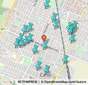 Mappa Via Eugenio Curiel, 41012 Carpi MO, Italia (0.5355)