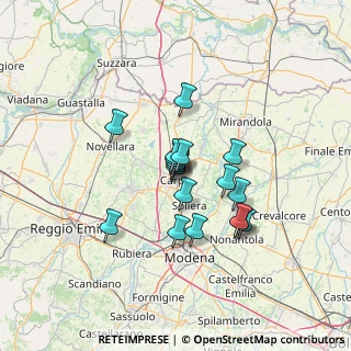 Mappa Via Mulino delle Pile, 41012 Carpi MO, Italia (9.73667)