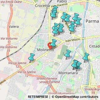 Mappa Via la Spezia, 43125 Parma PR, Italia (1.136)