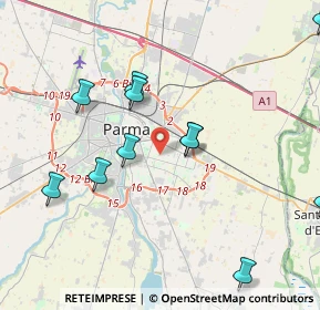 Mappa Via Marzabotto, 43123 Parma PR, Italia (4.55455)