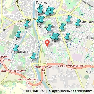 Mappa Via Pastrengo, 43123 Parma PR, Italia (1.1345)