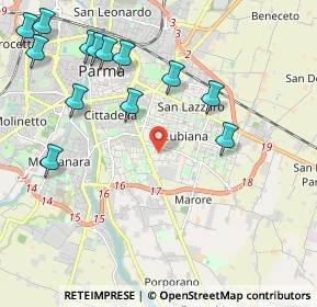 Mappa Via Sandro Pertini, 43123 Parma PR, Italia (2.54615)