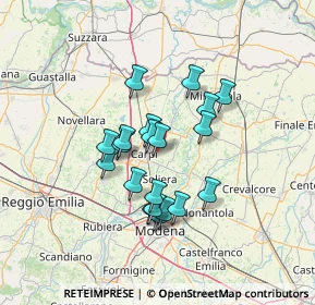 Mappa Via Pratazzola, 41019 Soliera MO, Italia (10.8815)